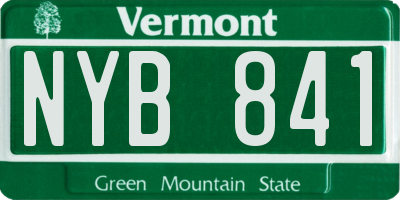 VT license plate NYB841