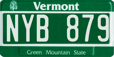 VT license plate NYB879
