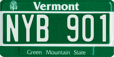 VT license plate NYB901