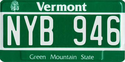 VT license plate NYB946