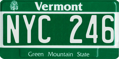 VT license plate NYC246
