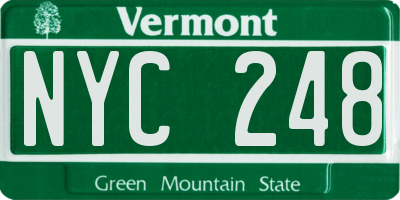 VT license plate NYC248
