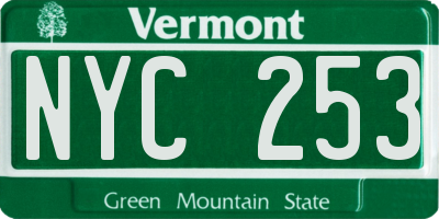 VT license plate NYC253