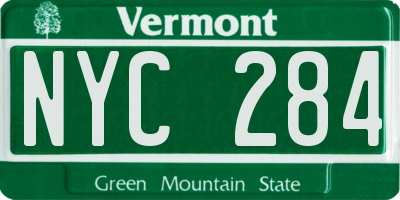VT license plate NYC284