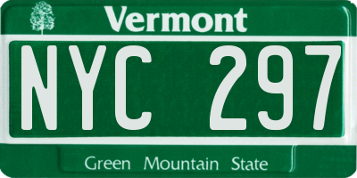 VT license plate NYC297