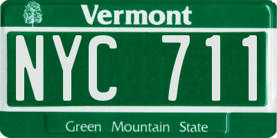 VT license plate NYC711