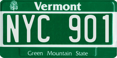 VT license plate NYC901