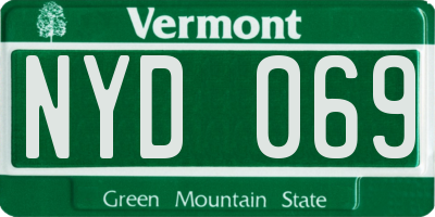 VT license plate NYD069