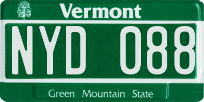 VT license plate NYD088