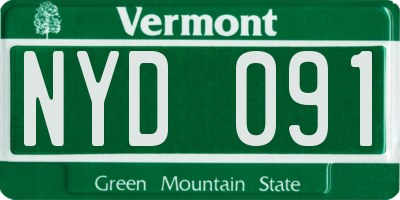 VT license plate NYD091