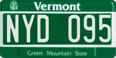 VT license plate NYD095