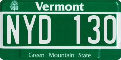 VT license plate NYD130
