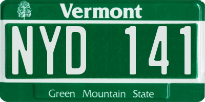 VT license plate NYD141