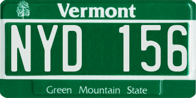 VT license plate NYD156
