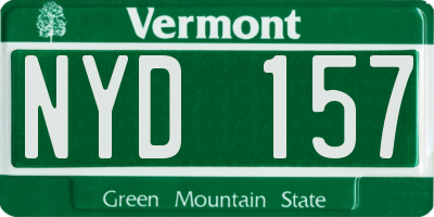 VT license plate NYD157