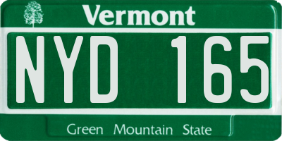 VT license plate NYD165