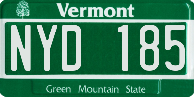 VT license plate NYD185