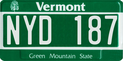 VT license plate NYD187