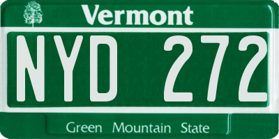 VT license plate NYD272