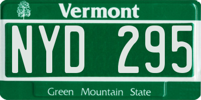 VT license plate NYD295