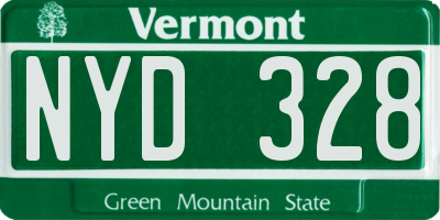 VT license plate NYD328