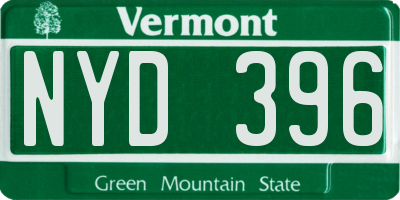 VT license plate NYD396