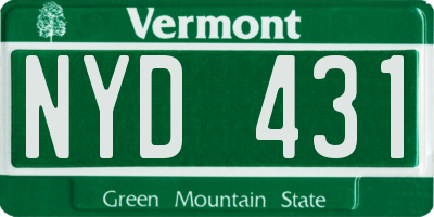VT license plate NYD431