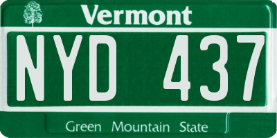 VT license plate NYD437