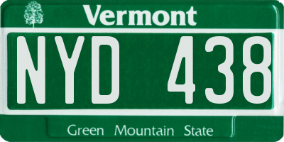 VT license plate NYD438