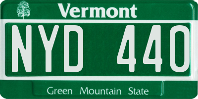 VT license plate NYD440