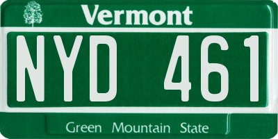 VT license plate NYD461
