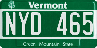 VT license plate NYD465