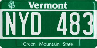 VT license plate NYD483