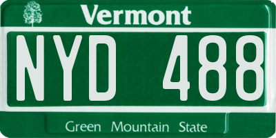 VT license plate NYD488