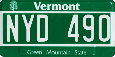 VT license plate NYD490
