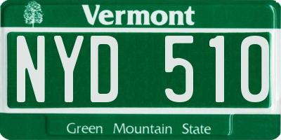 VT license plate NYD510