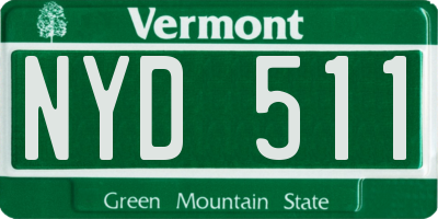 VT license plate NYD511