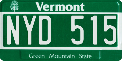 VT license plate NYD515