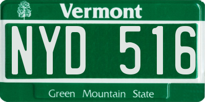 VT license plate NYD516
