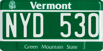 VT license plate NYD530