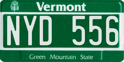 VT license plate NYD556