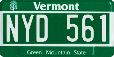 VT license plate NYD561