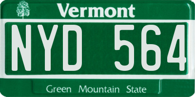 VT license plate NYD564