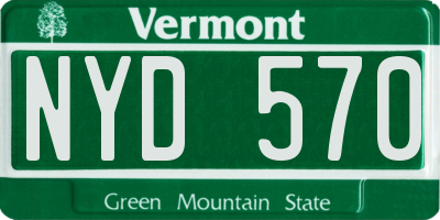 VT license plate NYD570