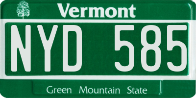 VT license plate NYD585