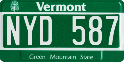 VT license plate NYD587