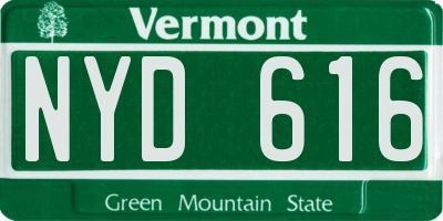 VT license plate NYD616