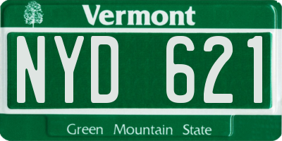 VT license plate NYD621