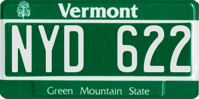 VT license plate NYD622