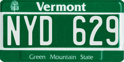 VT license plate NYD629